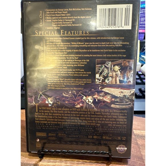 Star Wars Episode III Revenge of the Sith DVD Movie Entertainment Ewan McGregor - Picture 2 of 7